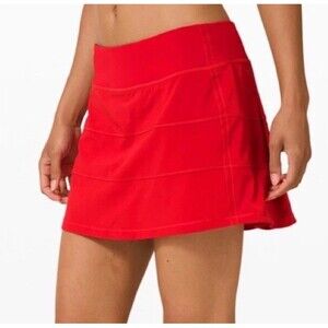 Lululemon Women’s Pace Rival Skirt (Tall) Dark Orange Sz 12